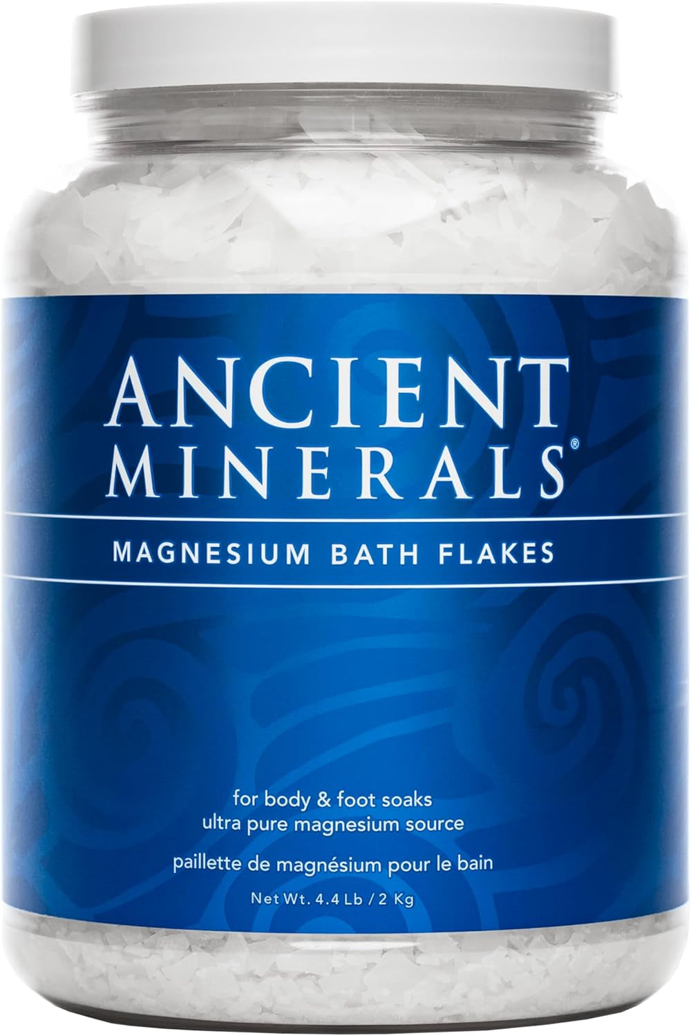 Ancient Minerals Magnesium Bath Flakes - Natural Soaking Alternative to Epsom Salt for Enhanced Relaxation, Wellness, and Muscle Relief (4.4 lbs)