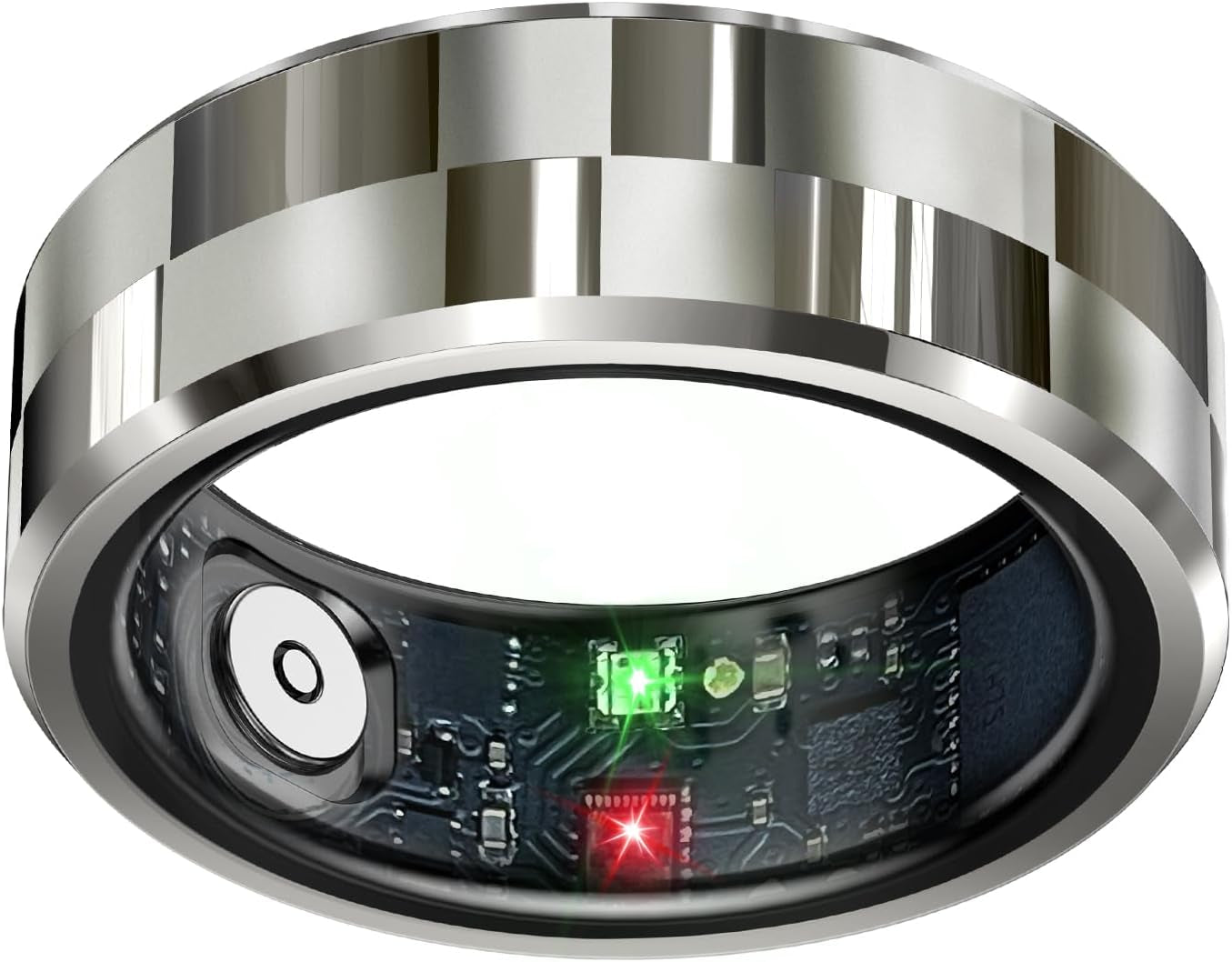 Smart Health Tracking Ring with Sleep Monitoring, Heart Rate Monitoring, and Activity Tracking Features, Waterproof Design, Air Gesture Control, Up to 7-Day Battery Life, Compatible with iOS and Android (Black, Size #10)