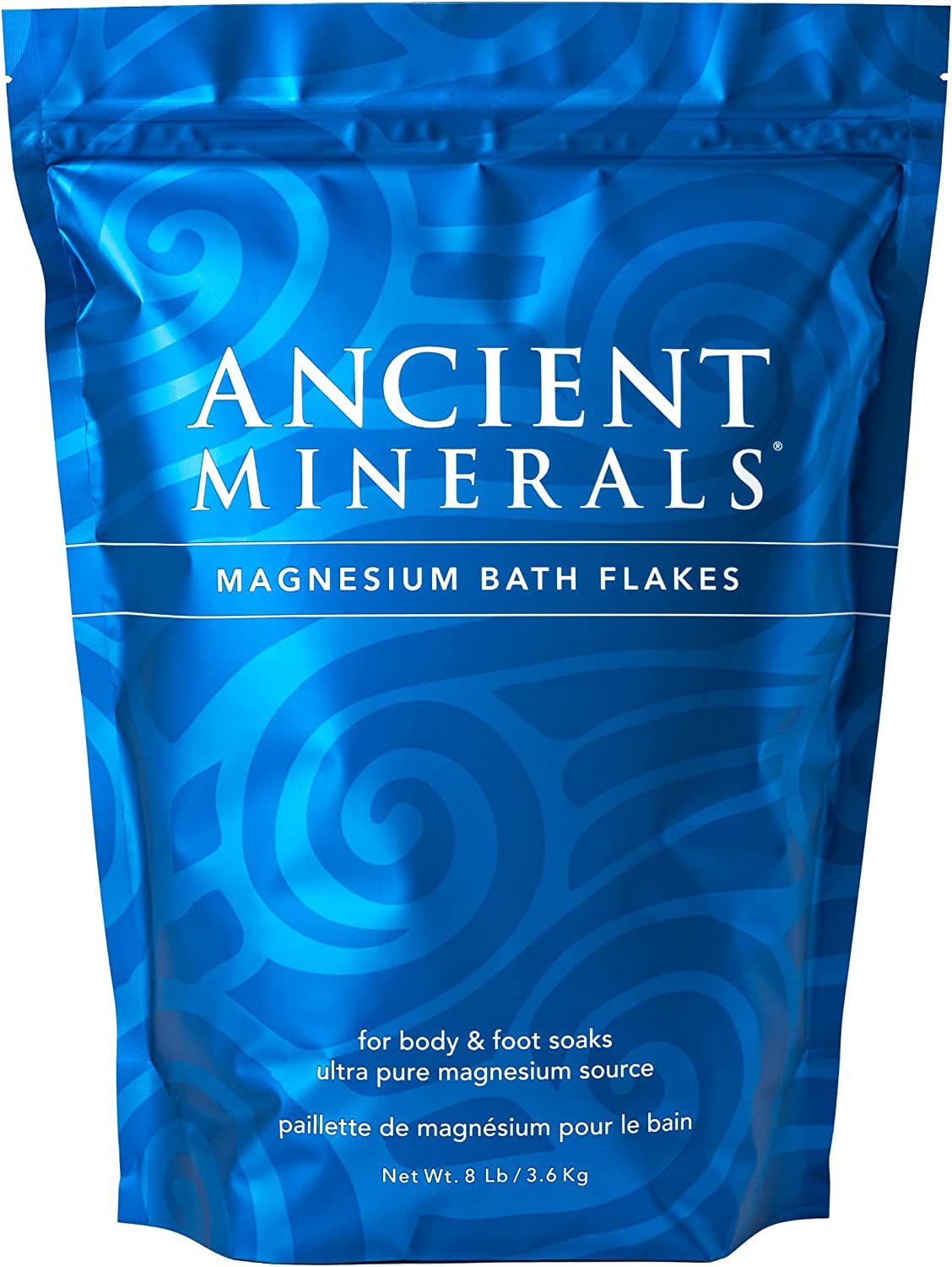 Ancient Minerals Magnesium Bath Flakes - Natural Soaking Alternative to Epsom Salt for Enhanced Relaxation, Wellness, and Muscle Relief (4.4 lbs)