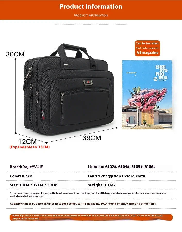 Premium Business Laptop Bag – Large Capacity (15.6")