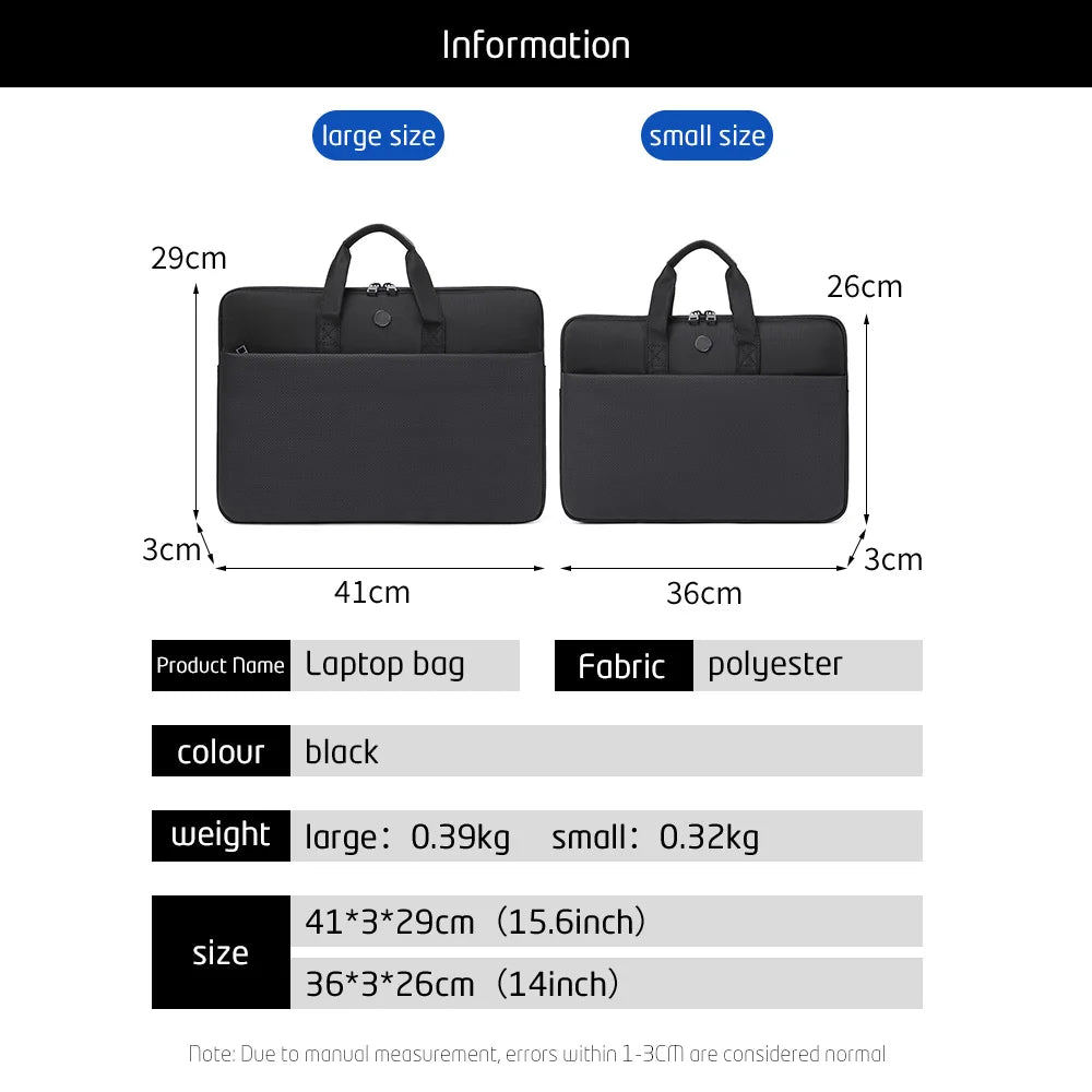 Portable Laptop Sleeve & Briefcase 14–15.6 Inch