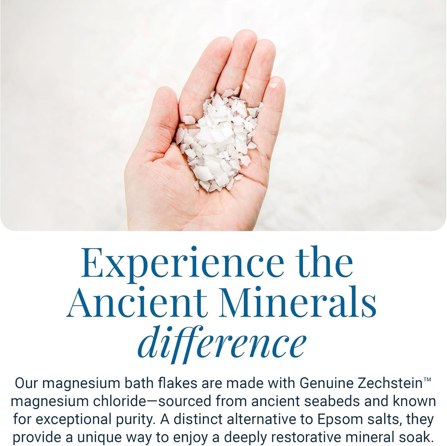 Ancient Minerals Magnesium Bath Flakes - Natural Soaking Alternative to Epsom Salt for Enhanced Relaxation, Wellness, and Muscle Relief (4.4 lbs)