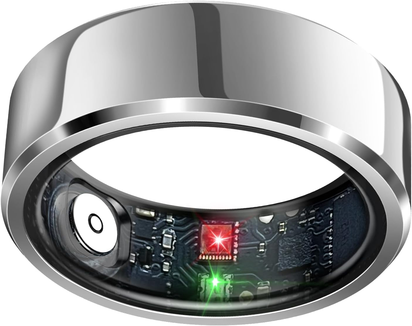 Smart Health Tracking Ring with Sleep Monitoring, Heart Rate Monitoring, and Activity Tracking Features, Waterproof Design, Air Gesture Control, Up to 7-Day Battery Life, Compatible with iOS and Android (Black, Size #10)