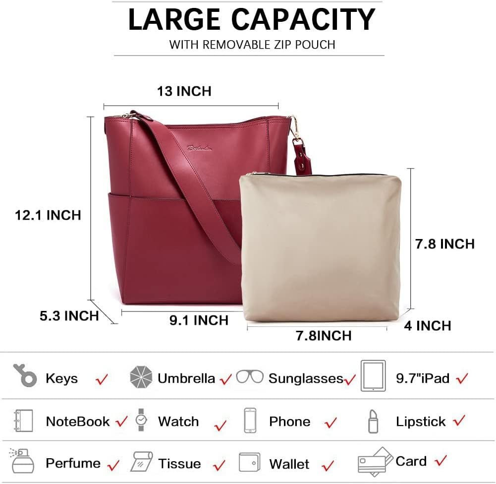 BOSTANTEN Women's Leather Designer Tote and Shoulder Bags