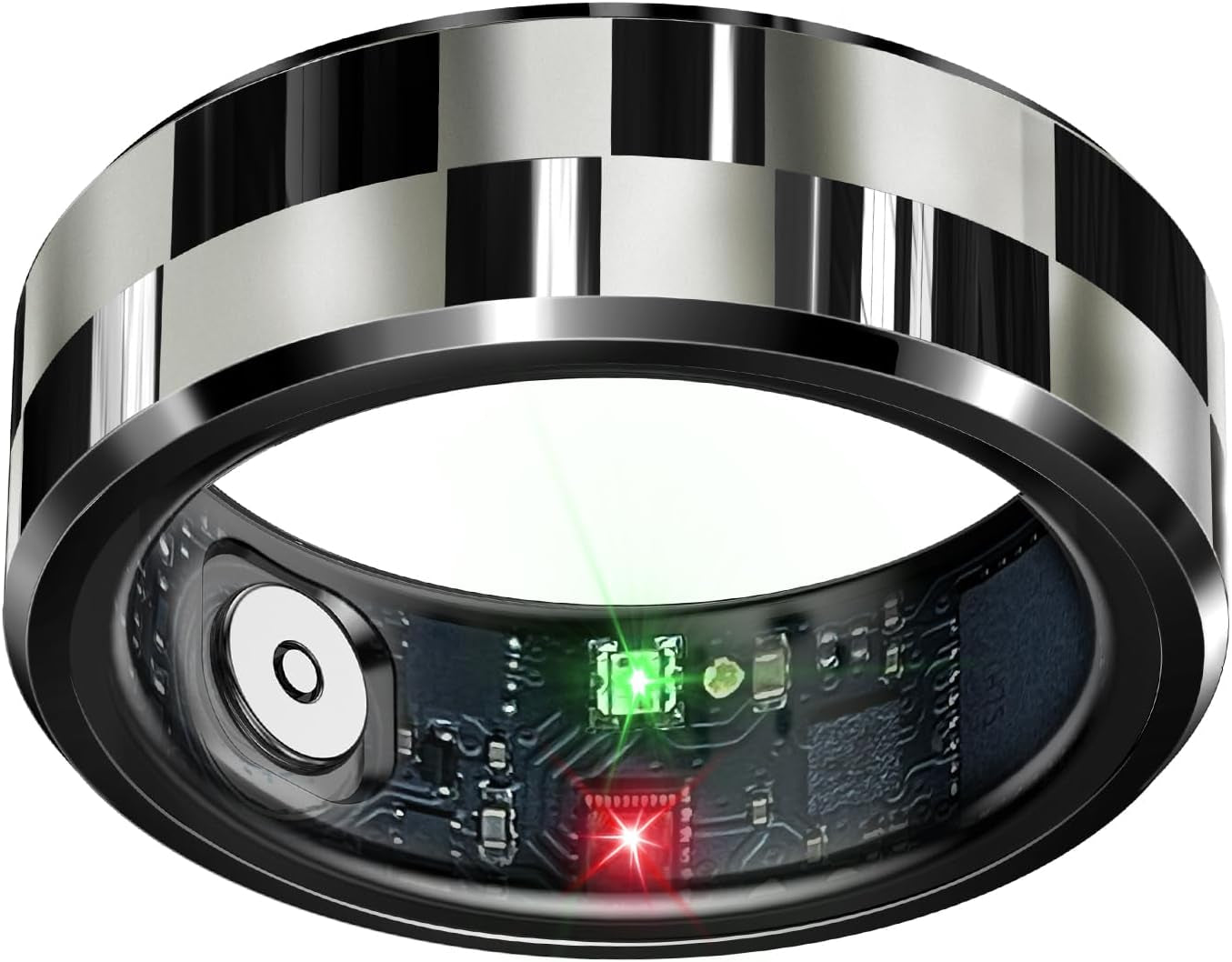 Smart Health Tracking Ring with Sleep Monitoring, Heart Rate Monitoring, and Activity Tracking Features, Waterproof Design, Air Gesture Control, Up to 7-Day Battery Life, Compatible with iOS and Android (Black, Size #10)